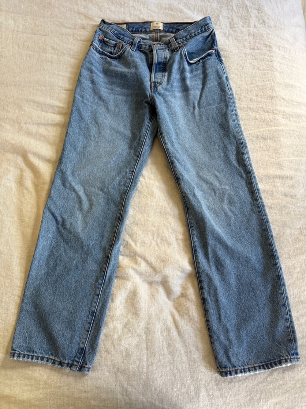 Levi's 501 ‘90s Straight Leg Light Blue Denim Jeans